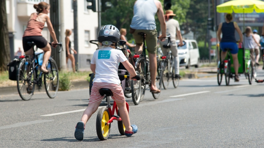 Kidical mass Fahrraddemo