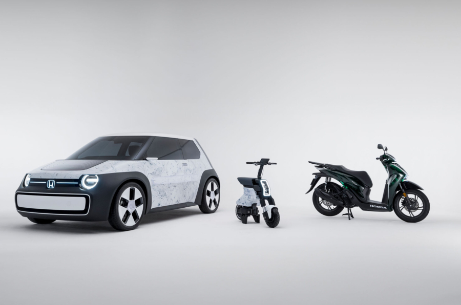 Auto- und Motorradhersteller Honda zeigt auf der Design Week in Mailand drei Studien auf zwei und vier Rädern