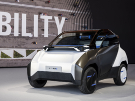 Mit dem FT-Me zeigt Toyota ein Micromobil, welches künftig in der Leichtbauklasse L6e antreten könnte. Foto: Toyota