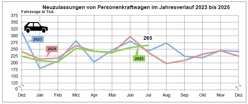 Neuzulassungen Juli