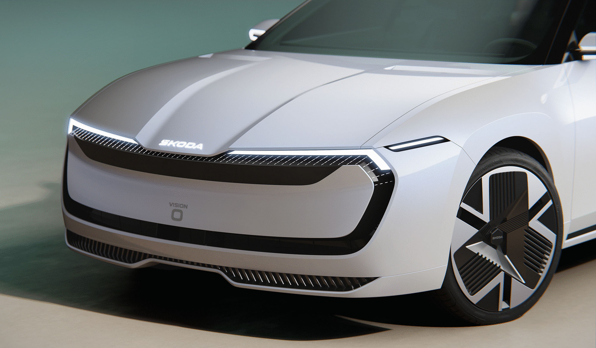 Die Frontpartie markiert die neueste Inkarnation der Skoda-Designsprache Modern Solid. 