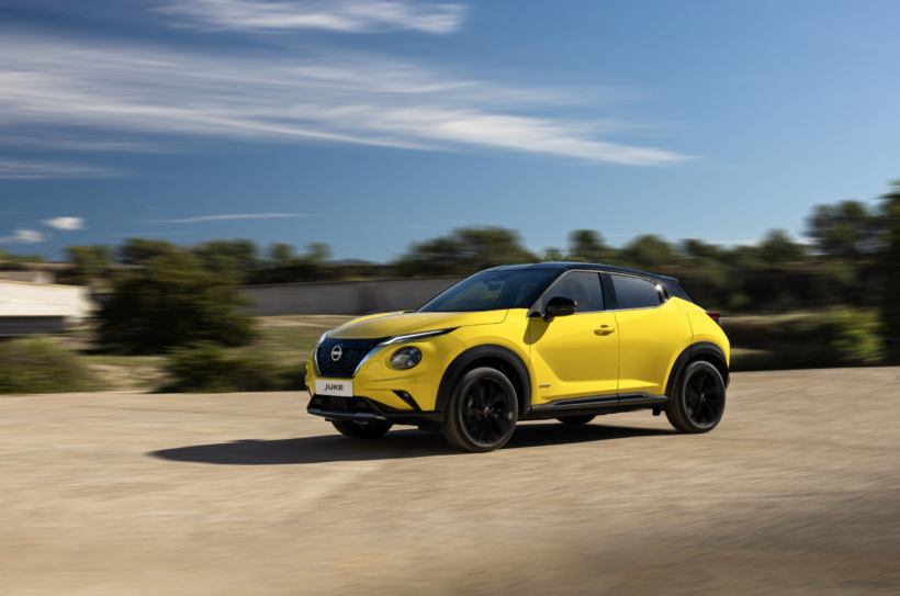 Vor allem in der gelb-schwarzen Lackierung ist der Nissan Juke ein Hingucker. Foto: Nissan