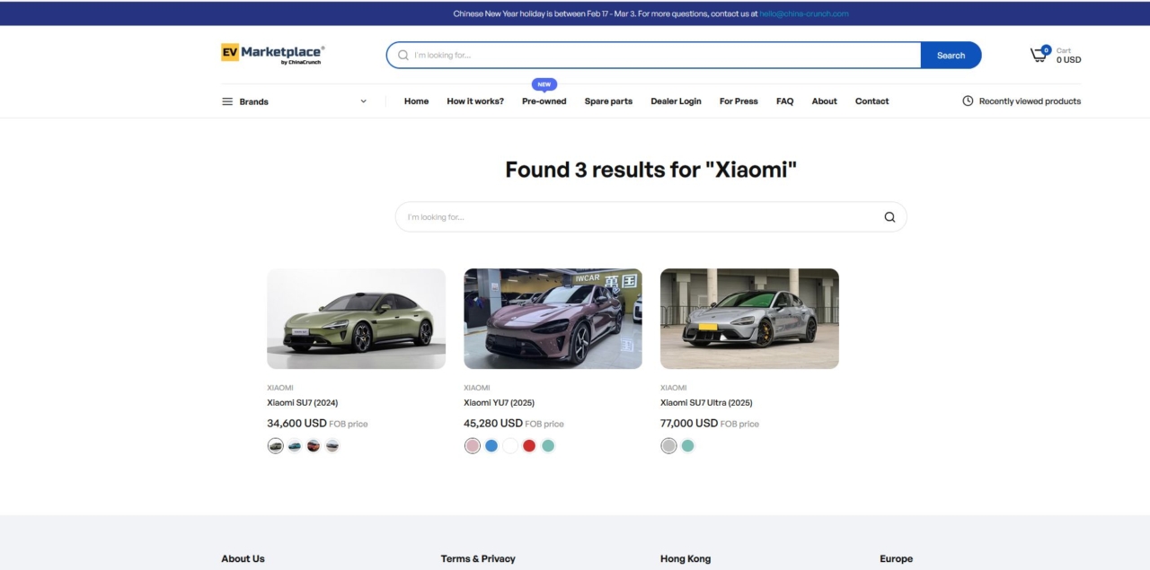 Xiaomi dominiert Direktimporte aus China
