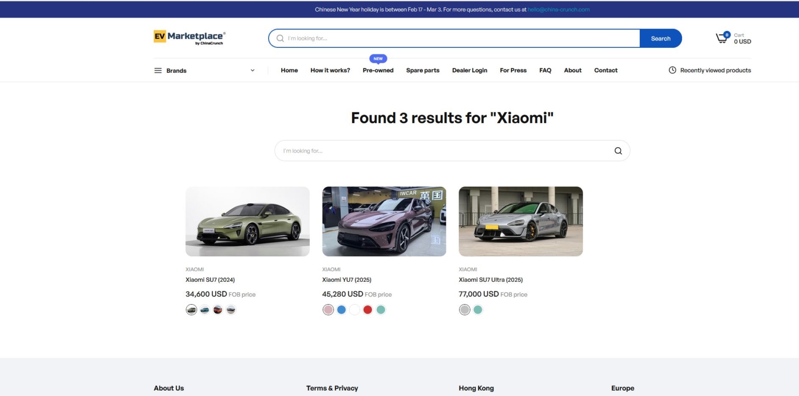 Xiaomi dominiert Direktimporte aus China