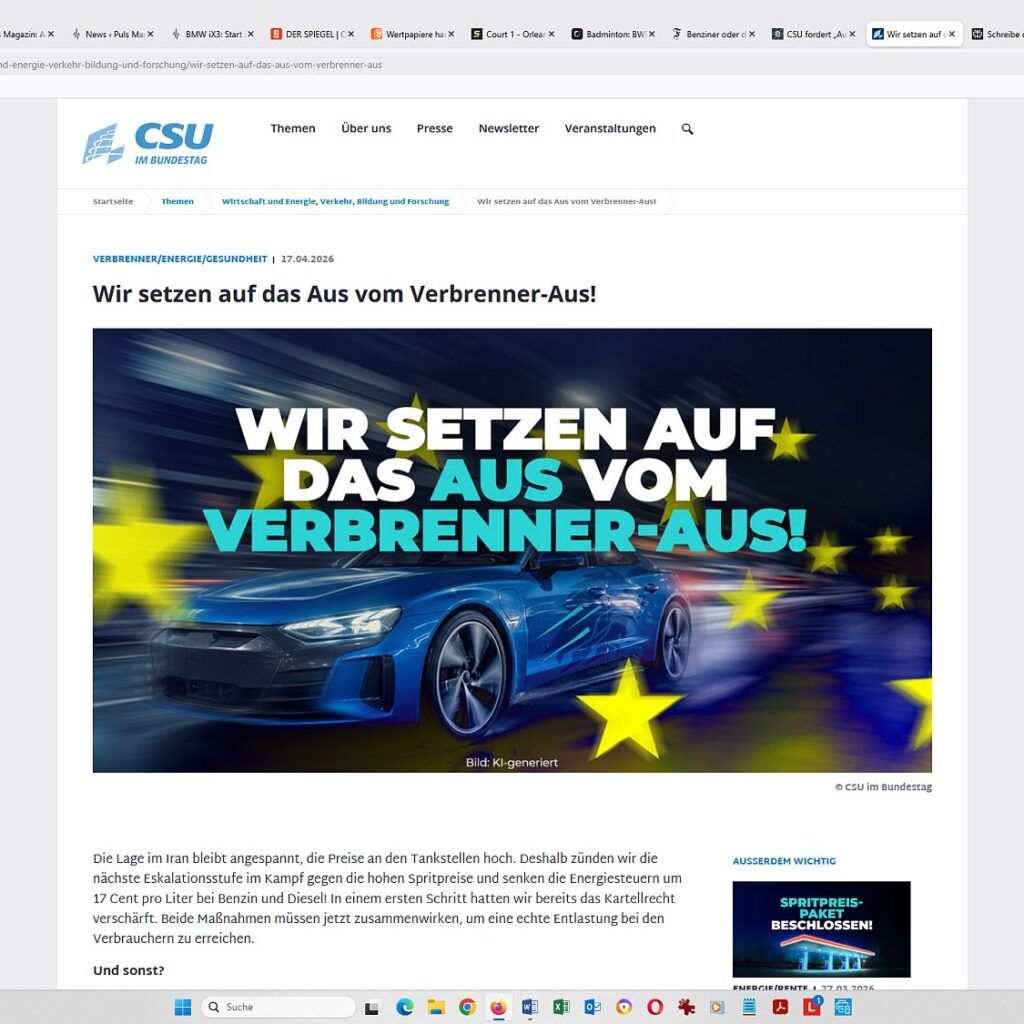 Verbrenner-Aus: Die Union schießt ein Eigentor