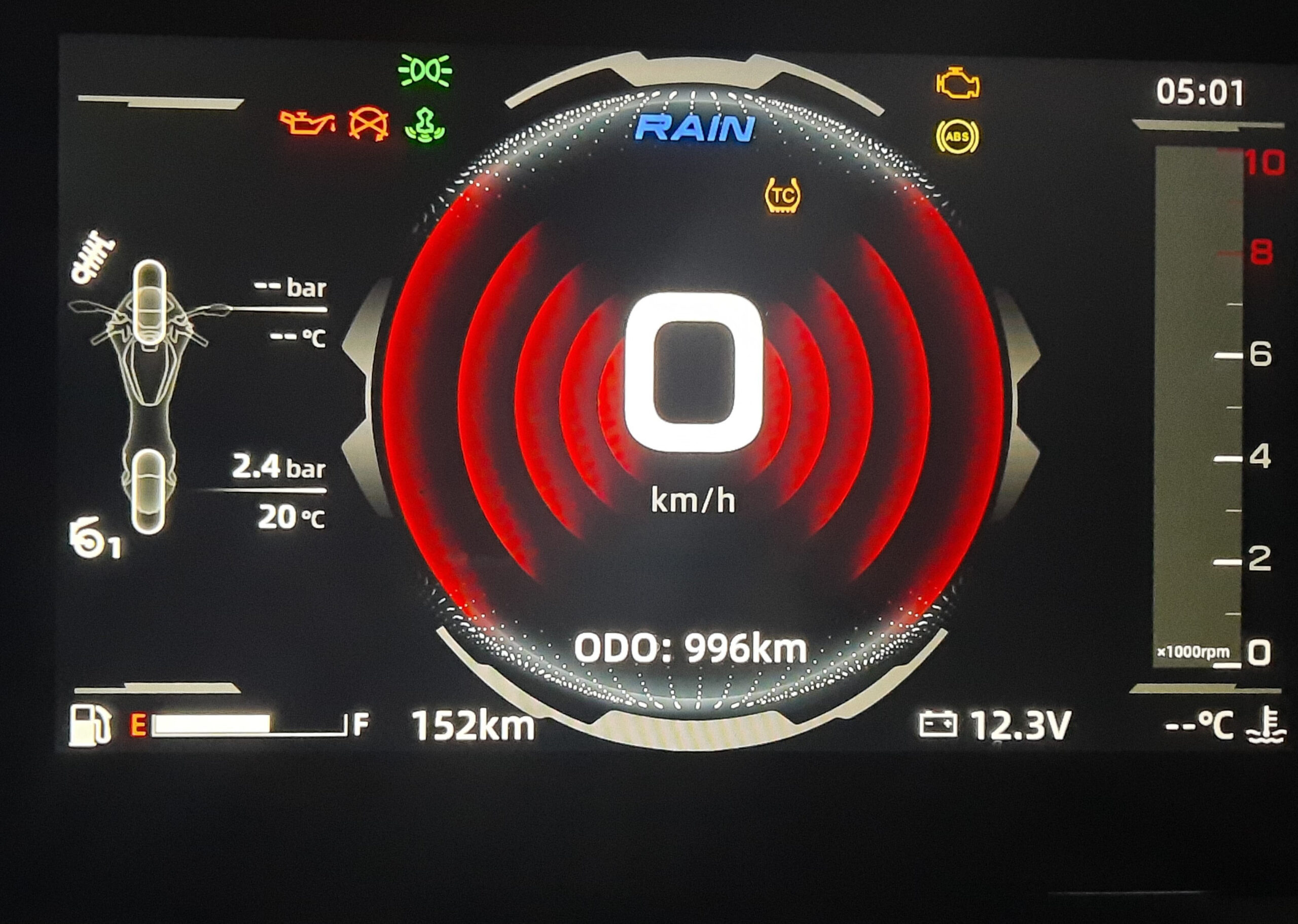 Das farbige TFT-Display ist sehr auskunftsfreudig.